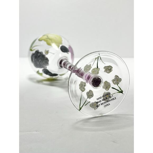 Home Essentials “Grape” 5-Piece Handpainted Glass Decanter & Wine Glass Set - Picture 16 of 16